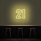 21 Neon Number Neon Sign