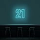 21 Neon Number Neon Sign