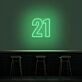 21 Neon Number Neon Sign