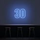30 Neon Number Neon Sign