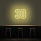 30 Neon Number Neon Sign