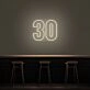 30 Neon Number Neon Sign