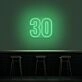 30 Neon Number Neon Sign