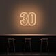30 Neon Number Neon Sign