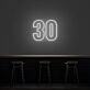 30 Neon Number Neon Sign