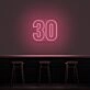 30 Neon Number Neon Sign