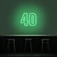 40 Neon Number Neon Sign