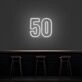 50 Neon Number Neon Sign