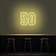 50 Neon Number Neon Sign
