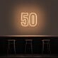 50 Neon Number Neon Sign
