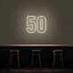 50 Neon Number Neon Sign
