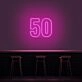 50 Neon Number Neon Sign