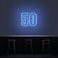 50 Neon Number Neon Sign