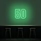 50 Neon Number Neon Sign