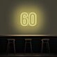 60 Neon Number Neon Sign