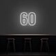 60 Neon Number Neon Sign