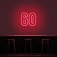 60 Neon Number Neon Sign