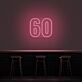 60 Neon Number Neon Sign