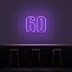 60 Neon Number Neon Sign