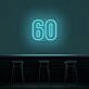 60 Neon Number Neon Sign