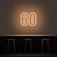 60 Neon Number Neon Sign
