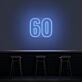 60 Neon Number Neon Sign