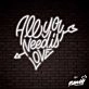 All You Need Is Love Lettering Neon Sign