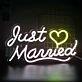 Just Married LED Neon Sign