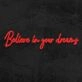Believe In Your Dreams Neon Sign