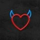 Devil Heart Neon Sign