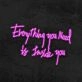 Everything You Need Is Inside You Neon Sign