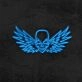 Flying Skull Neon Sign