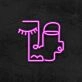 Graphic Face Neon Sign