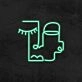 Graphic Face Neon Sign