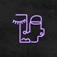 Graphic Face Neon Sign