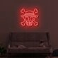 Skull with sun hat LED Neon Sign