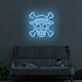 Skull with sun hat LED Neon Sign