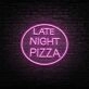 Late Night Pizza Neon Sign