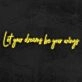 Let Your Dreams Be Your Wings Neon Sign