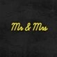 Mr and Mrs V1 Neon Sign