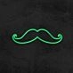 Mustache Neon Sign