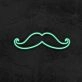 Mustache Neon Sign
