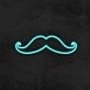 Mustache Neon Sign