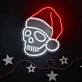 Santa Skull Neon Sign