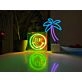 Happy Face Infinity Mirror Neon Sign