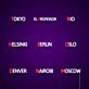 Character Names Collage Neon Sign