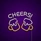 Cheers Glass Neon Sign