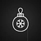 Christmas Ball Snowflake Neon Sign