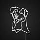 Dog Lineart Neon Sign
