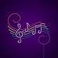 LGBTQ Music Notes Neon Sign
